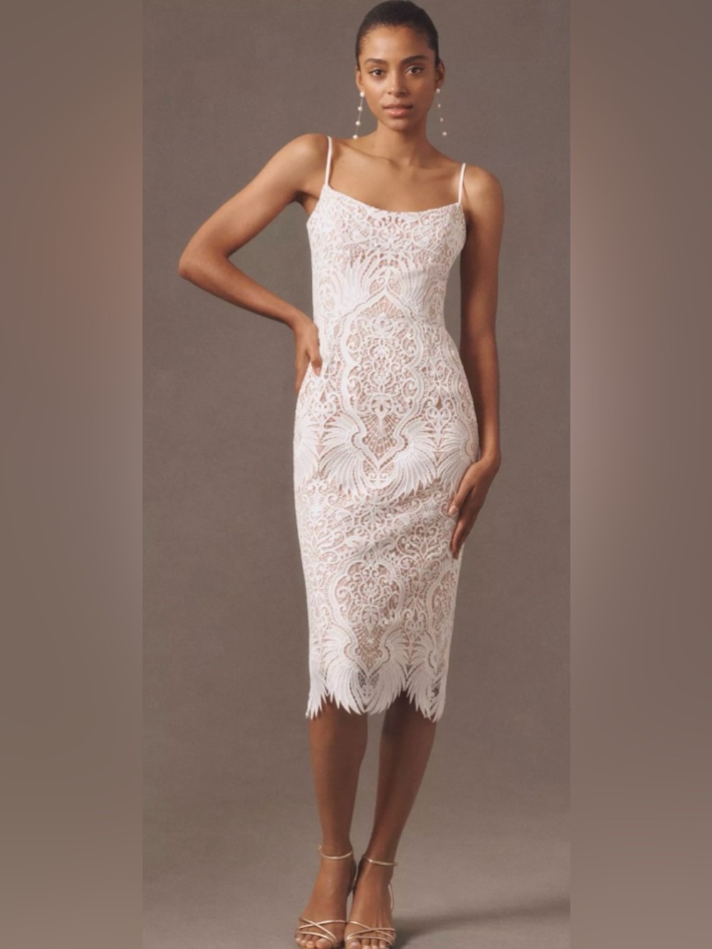Helsi Claudia Sleeveless Embroidered Lace Midi Dress, size XS, NWT